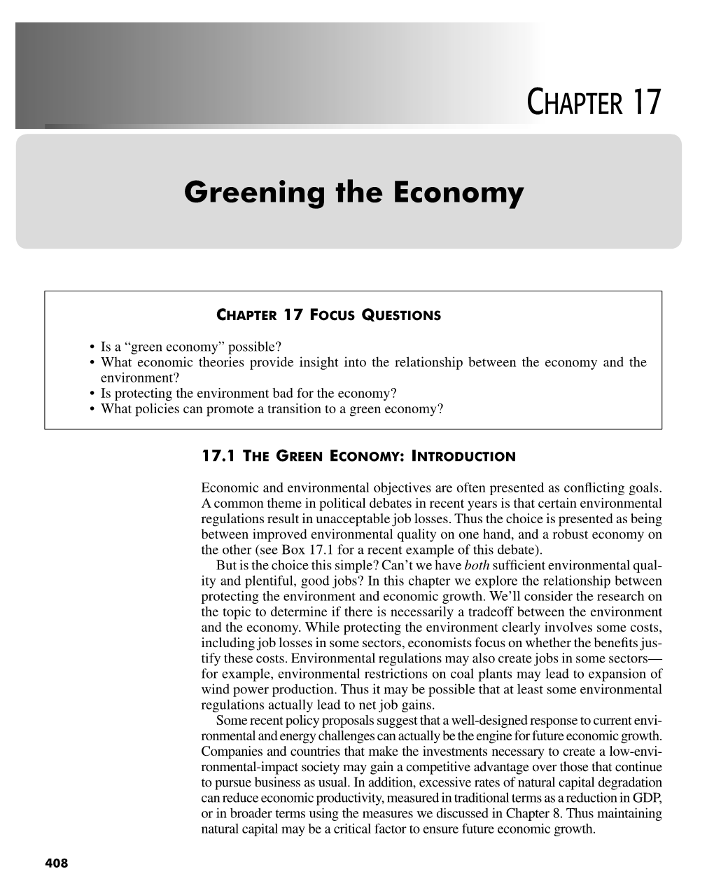 CHAPTER 17 Greening the Economy