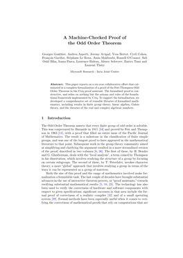 A Machine-Checked Proof of the Odd Order Theorem