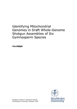Identifying Mitochondrial Genomes in Draft Whole-Genome Shotgun Assemblies of Six Gymnosperm Species
