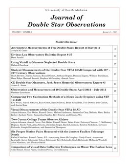 Astrometric Measurements of Ten Double Stars: Report of May 2012 2 Joseph M