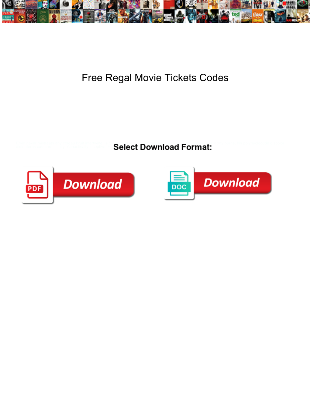 Free Regal Movie Tickets Codes