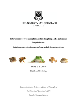 Interactions Between Amphibian Skin Sloughing and a Cutaneous Fungal Disease