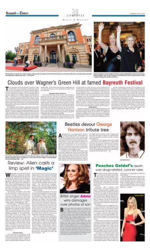 Clouds Over Wagner's Green Hill at Famed Bayreuth Festival