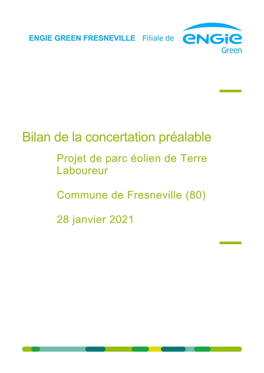 Bilan De La Concertation Préalable Projet De Parc Éolien De Terre Laboureur