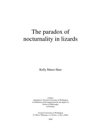 The Paradox of Nocturnality in Lizards
