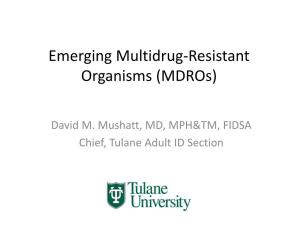 Emerging Multidrug-Resistant Organisms (Mdros)