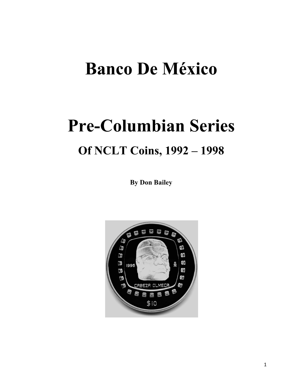 Banco De México Pre-Columbian Series