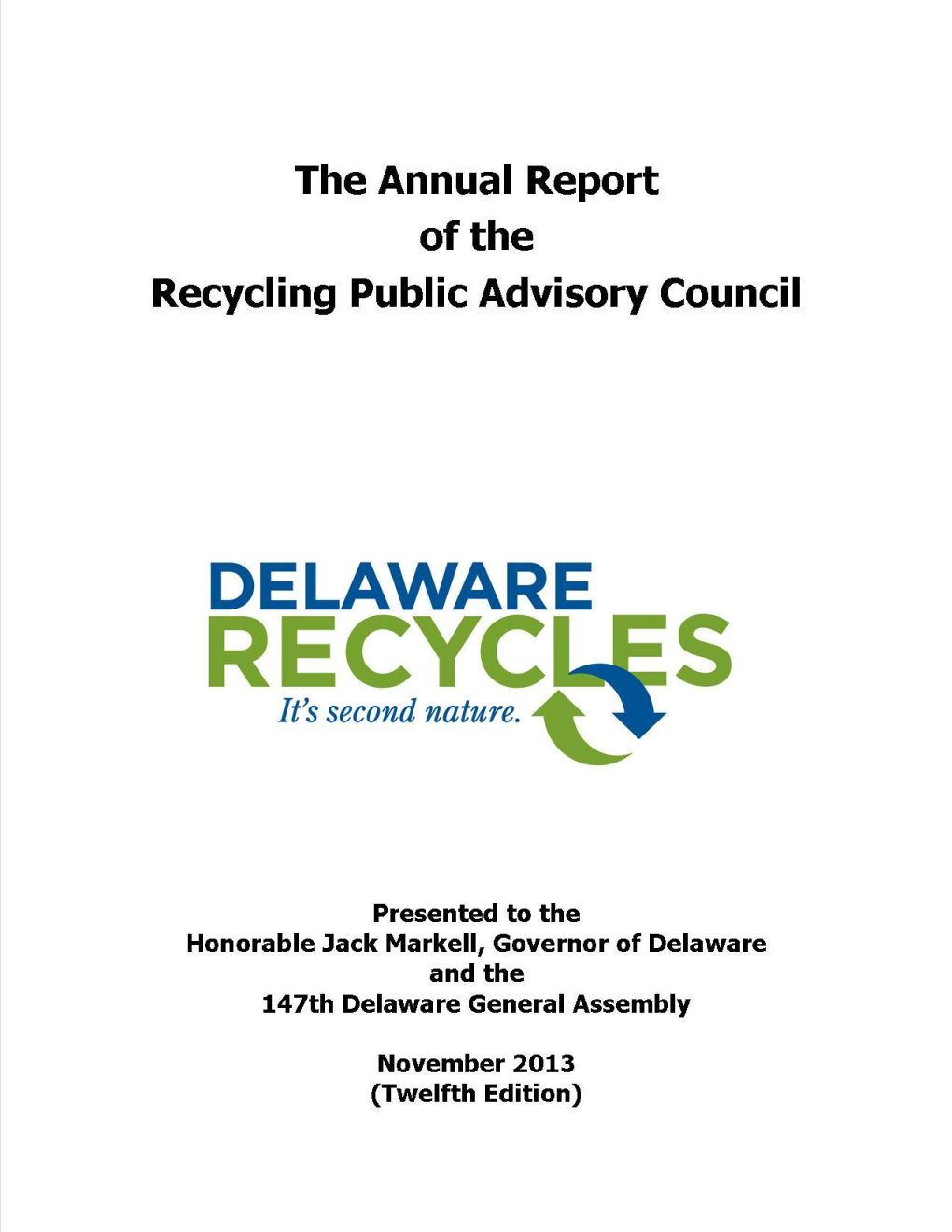 The Sixth Annual Report