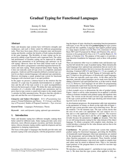 Gradual Typing for Functional Languages