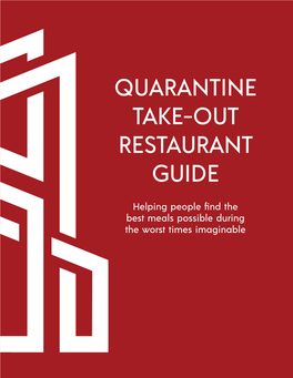 Quarantine Take-Out Restaurant Guide