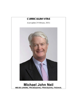 Curriculum Vitae Dr.Michael J. Neil