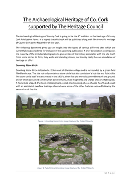 The Archaeological Heritage of Co. Cork Supported by the Heritage Council