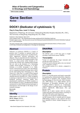 Gene Section Review