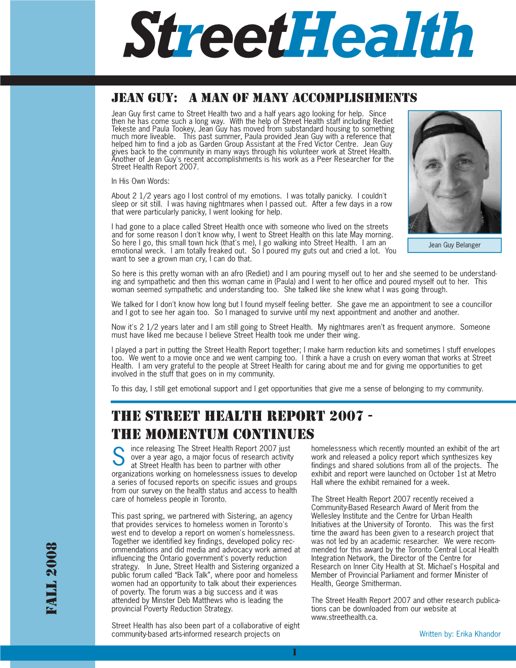The Street Health Report 2007