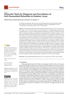 Molecular Tools for Diagnosis and Surveillance of Soil-Transmitted Helminths in Endemic Areas