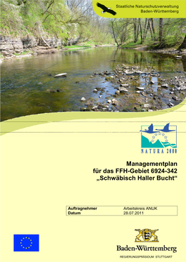 Managementplan Für Das FFH-Gebiet 6924-342 „Schwäbisch Haller Bucht“
