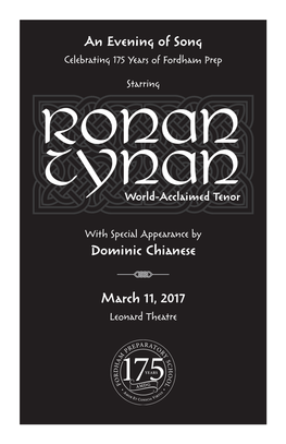 An Evening of Song Dominic Chianese March 11, 2017