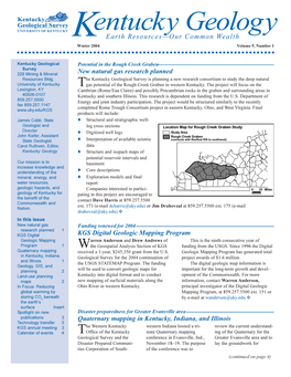 Kentucky Geology May 2000