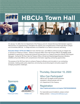 Hbcus Town Hall