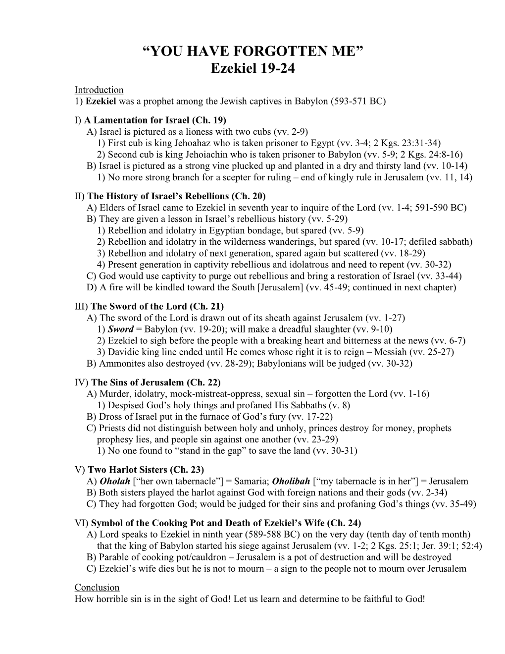 Ezekiel 19-24