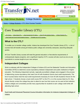 CTL (How Courses Transfer)