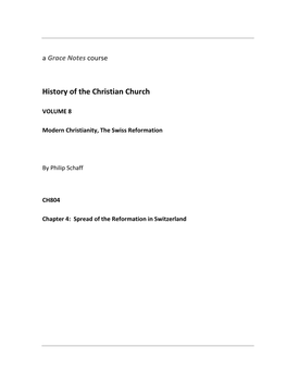 History of the Christian Church*