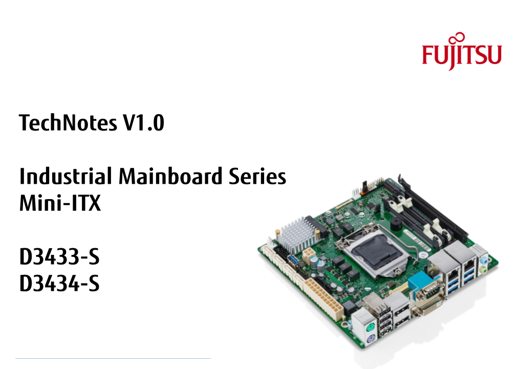 Technotes V1.0 Industrial Mainboard Series Mini-ITX D3433-S D3434-S