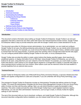 Google Toolbar for Enterprise Admin Guide