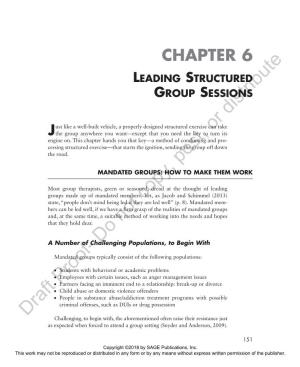 Chapter 6: Leading Structured Group Sessions
