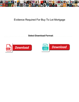 Evidence Required for Buy to Let Mortgage