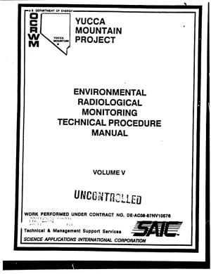 "Environmental Radiological Monitoring Technical Procedure