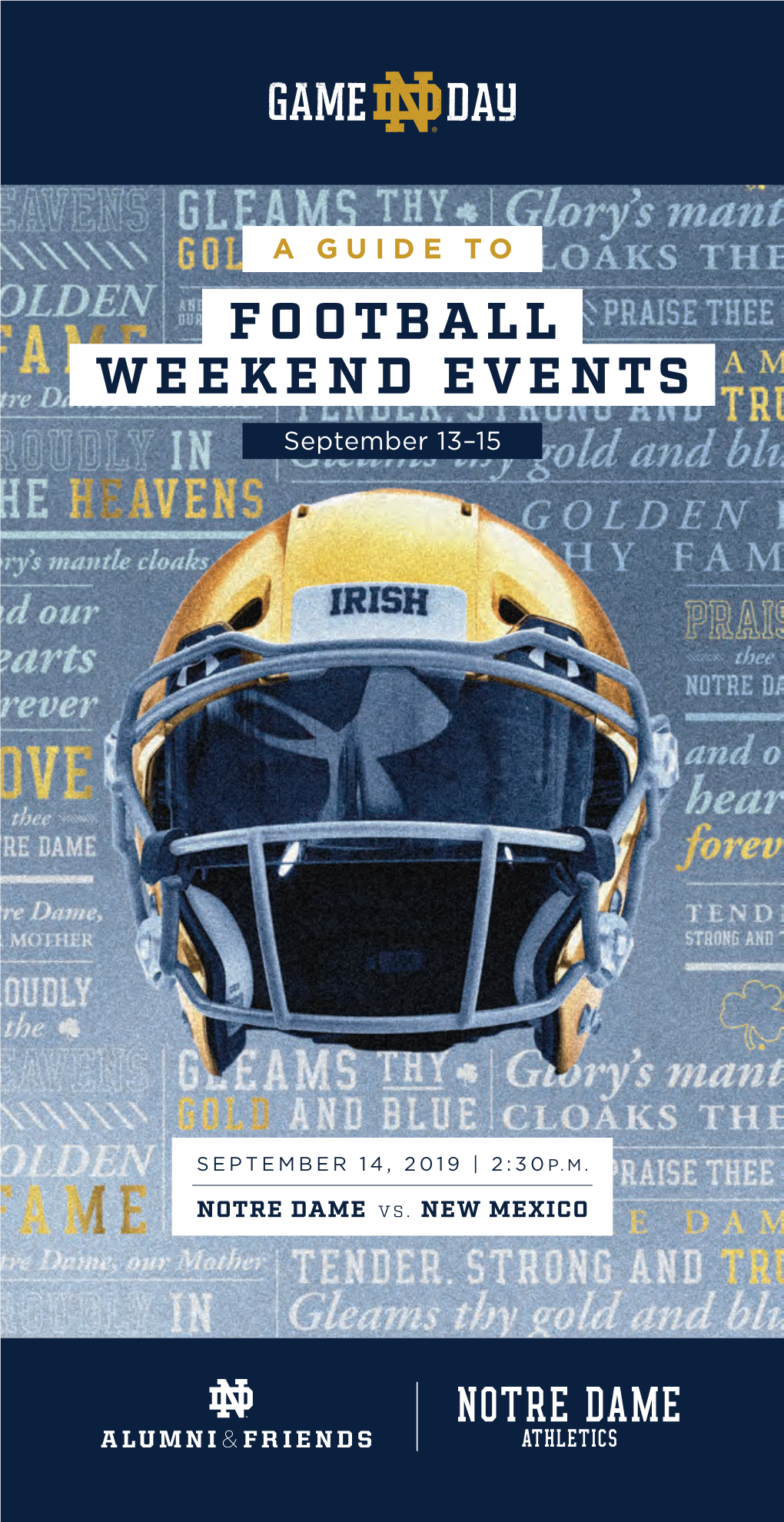 FOOTBALL WEEKEND EVENTS September 13–15