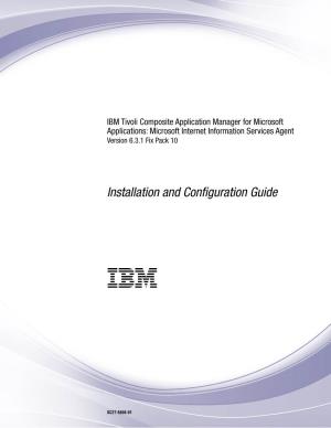 Microsoft IIS Agent Installation and Configuration Guide Tables