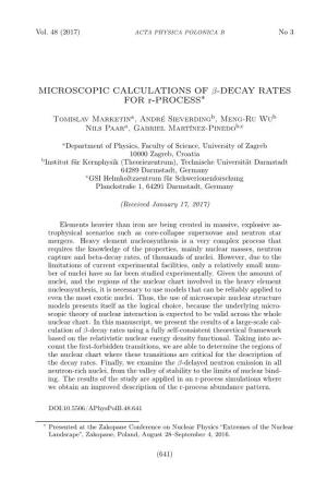 Microscopic Calculations of Beta-Decay Rates for R-Process