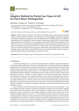 Adaptive Method for Packet Loss Types in Iot: an Naive Bayes Distinguisher