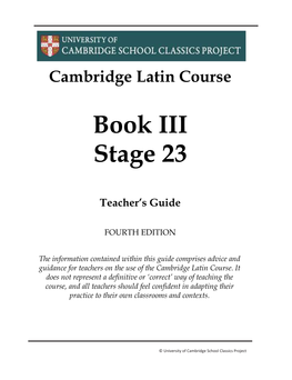 Book III Stage 23