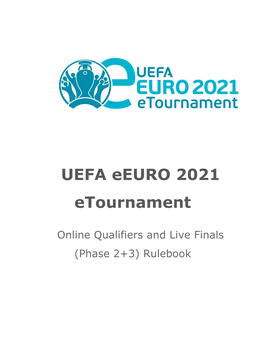 UEFA Eeuro 2021 Etournament
