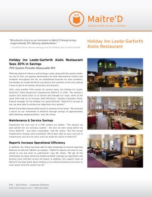 Holiday Inn Leeds-Garforth Aiolis Restaurant