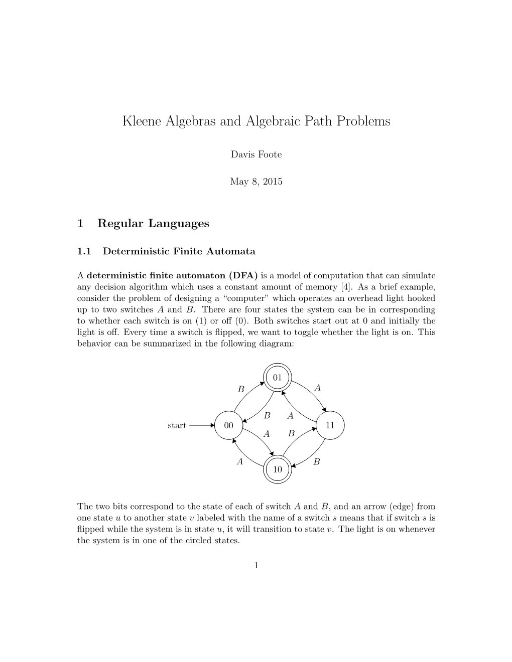 Algebraic Path Problems