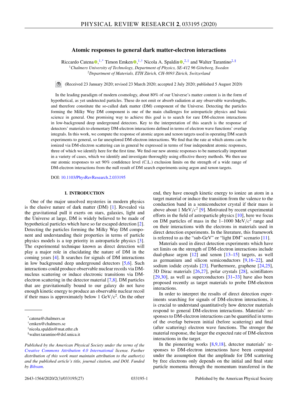 Atomic Responses to General Dark Matter-Electron Interactions