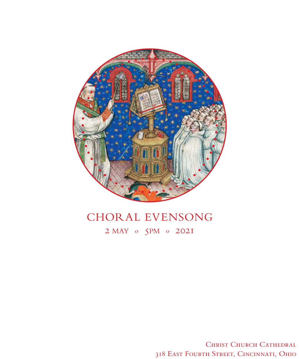 CHORAL EVENSONG 2 May O 5Pm O 2021