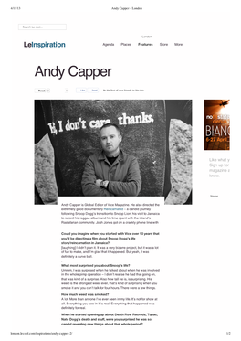 Andy Capper - London