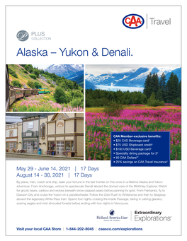 Alaska – Yukon & Denali