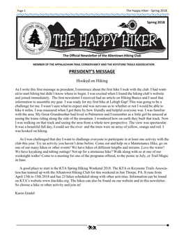 Happy Hiker - Spring 2018