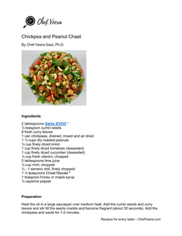 Chickpea and Peanut Chaat