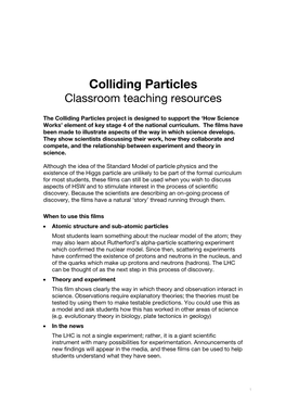 Colliding Particles Classroom Teaching Resources