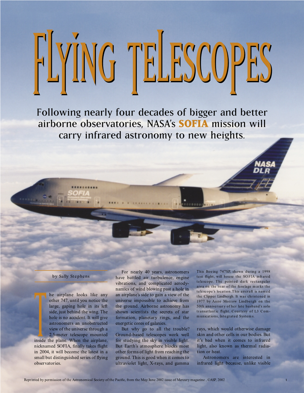 Flying Telescopes, "Mercury Magazine"