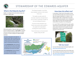 Stewardship of the Edwards Aquifer