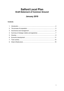 Salford Local Plan Draft Statement of Common Ground