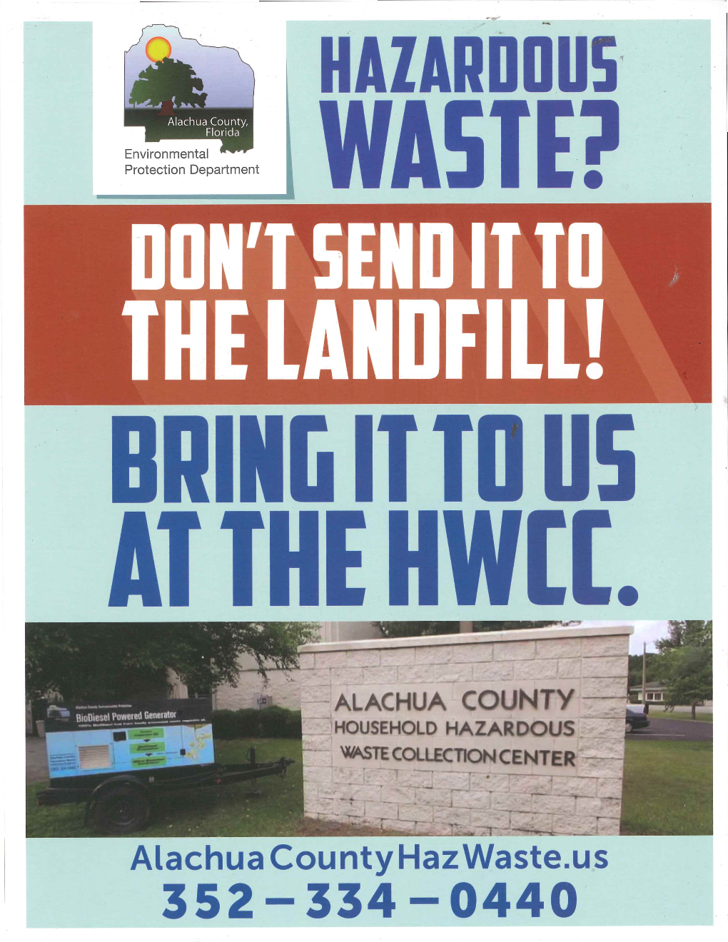 Alachua County Hazardous Waste Collection Center